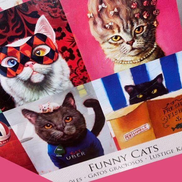 🧩 NIB Sealed Eurographics 1,000-Piece Cat Portraits Puzzle - Picture 2 of 4